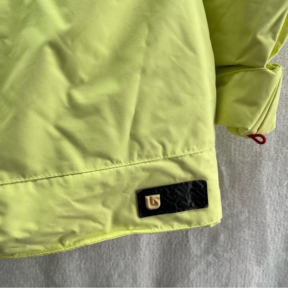 Burton DryRide Neon Green Women Ski Snow Jacket Sz Small Full Zip/Button Y2K - Picture 10 of 14